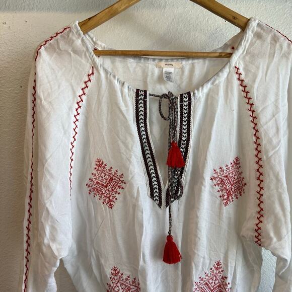 Eberjey Ivory Fiesta Nador Rhea Beach Summer Cotton Romper Size Small/Medium - Picture 5 of 14